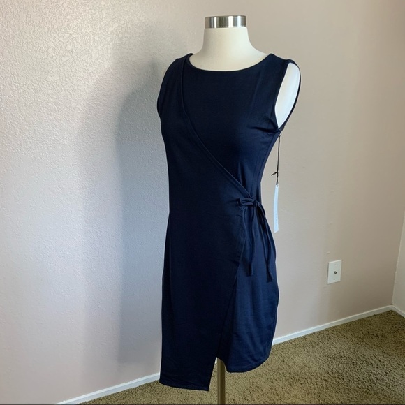 Revolve Susana Monaco Wrap Dress Midnight Sz. Med. - Picture 6 of 14